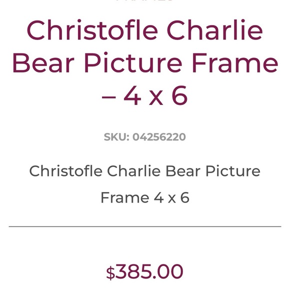 Christofle Baby Bear Picture Frame New in Box - Picture 7 of 7